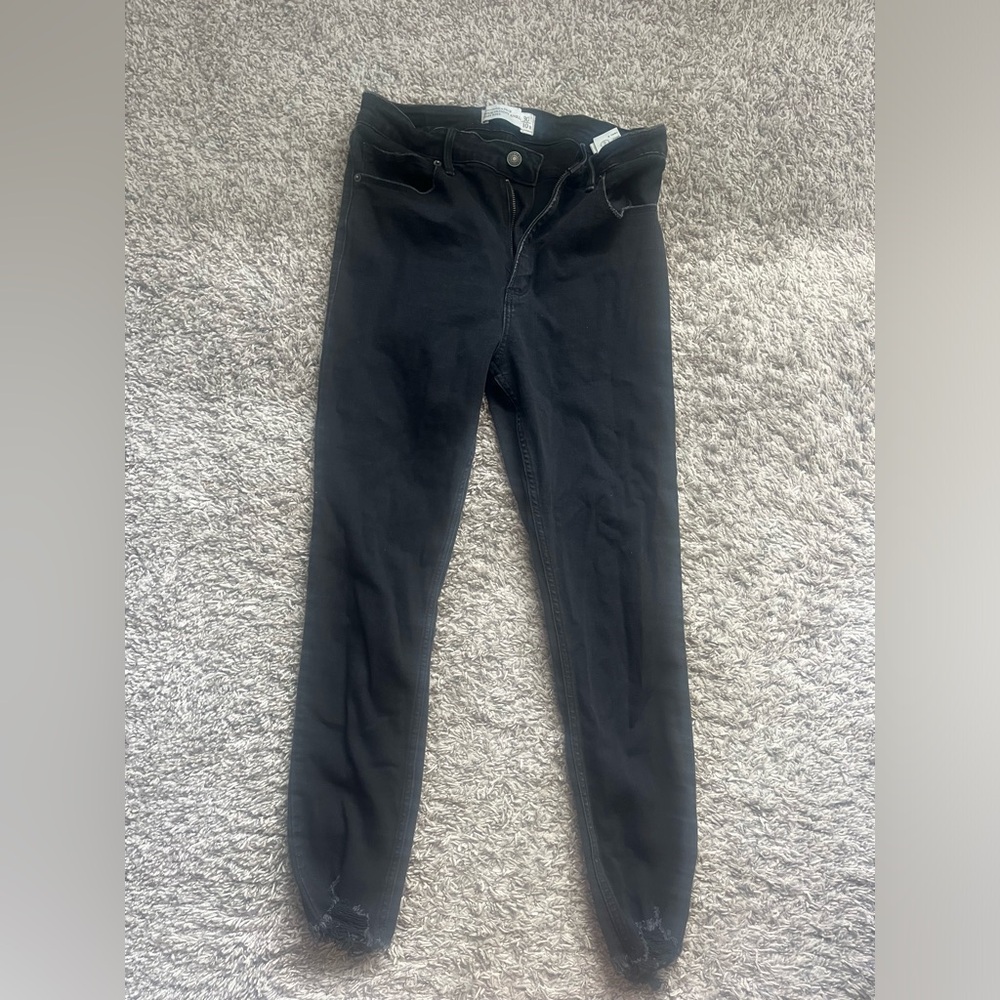 Abercrombie & fitch super skinny ankle high rise jeans